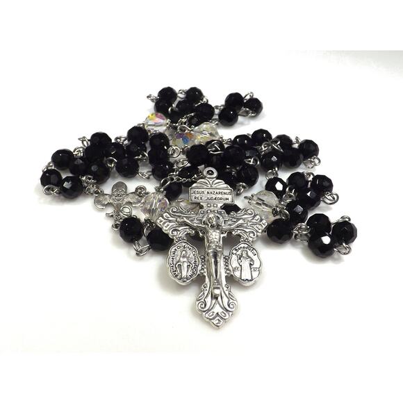 Hand-made Wire Wrapped Five Decade Rosary, Pardon Crucifix - Picture 7 of 10